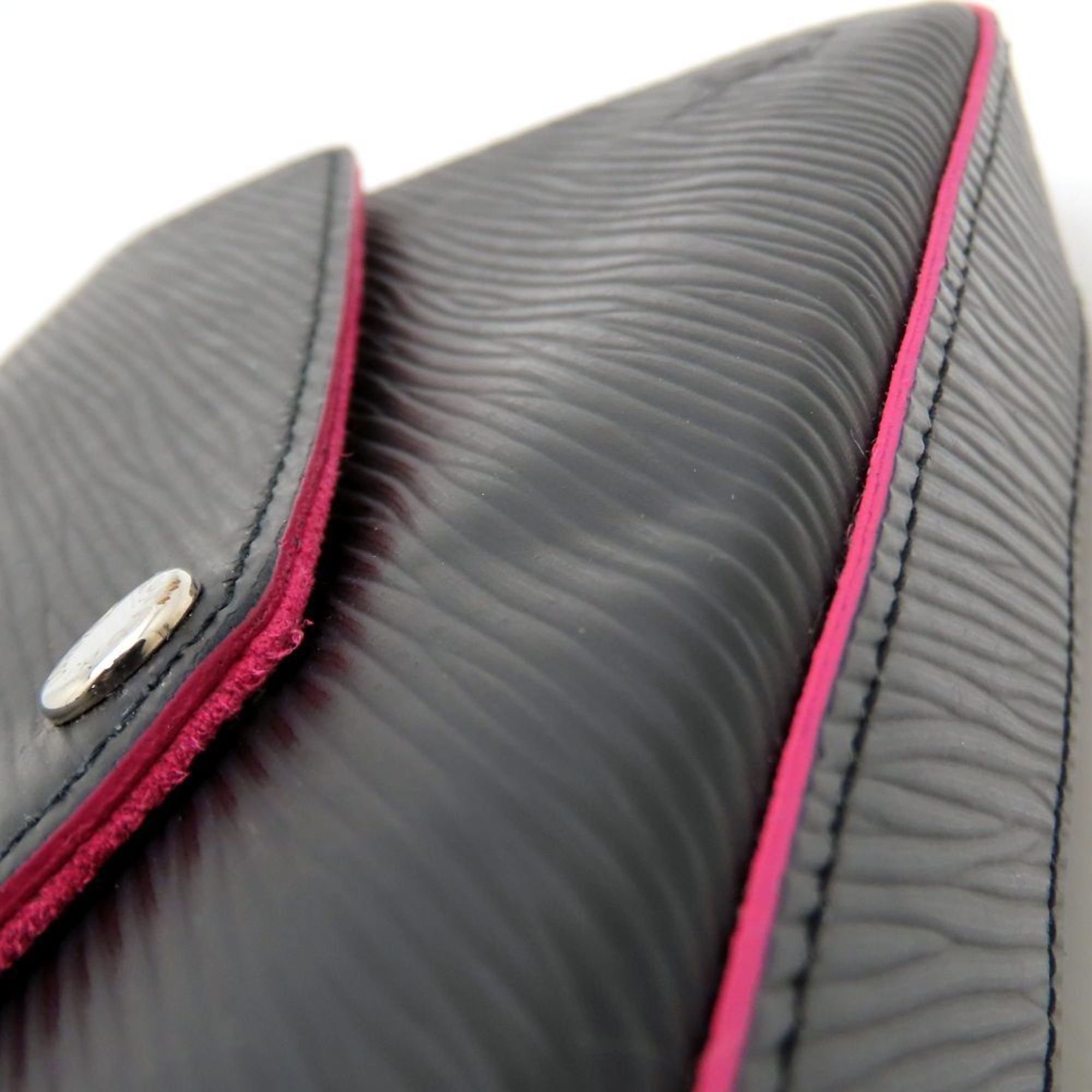 Louis Vuitton Hot Pink Noir Leather Pochette