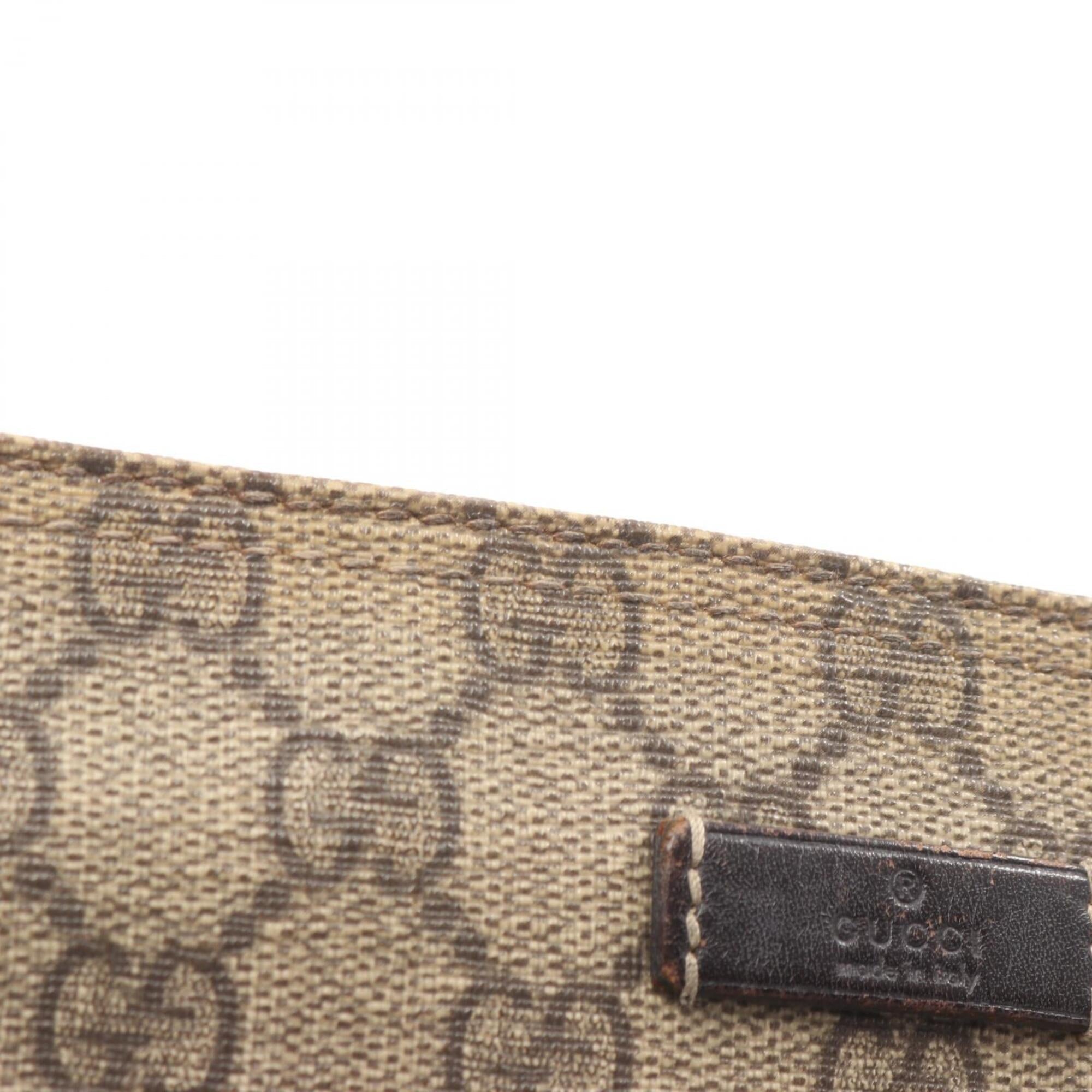 Gucci Beige Brown Pvc Leather Handbag Shoulder Bag (Pre-Owned)