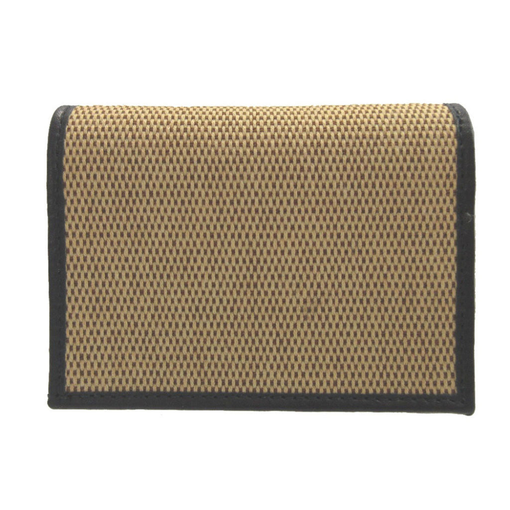Gucci Beige Black Canvas Leather Wallet (Bi-Fold) (Pre-Owned)
