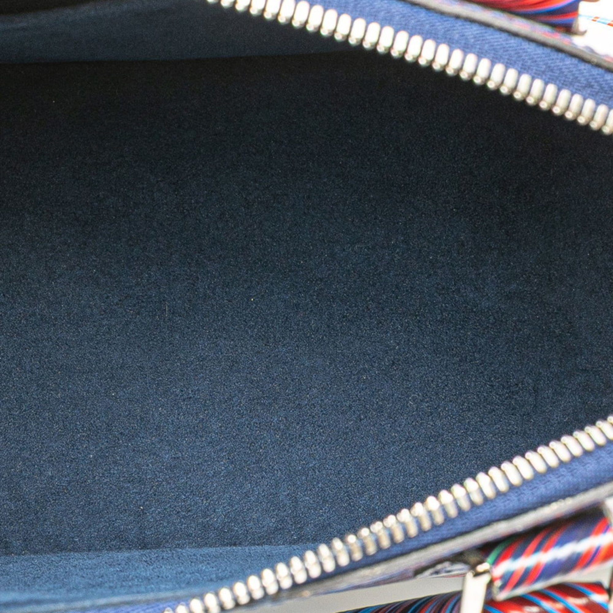 Louis Vuitton Blue Multi-Color Leather Handbag Shoulder Bag