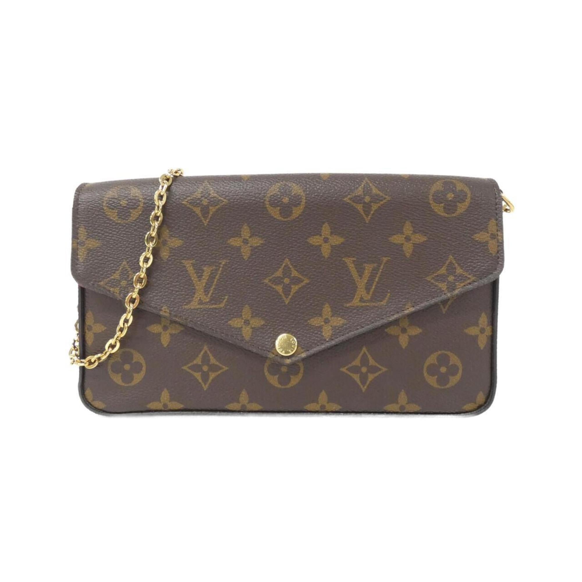 Louis Vuitton Marron Coated Canvas Pochette Shoulder Bag