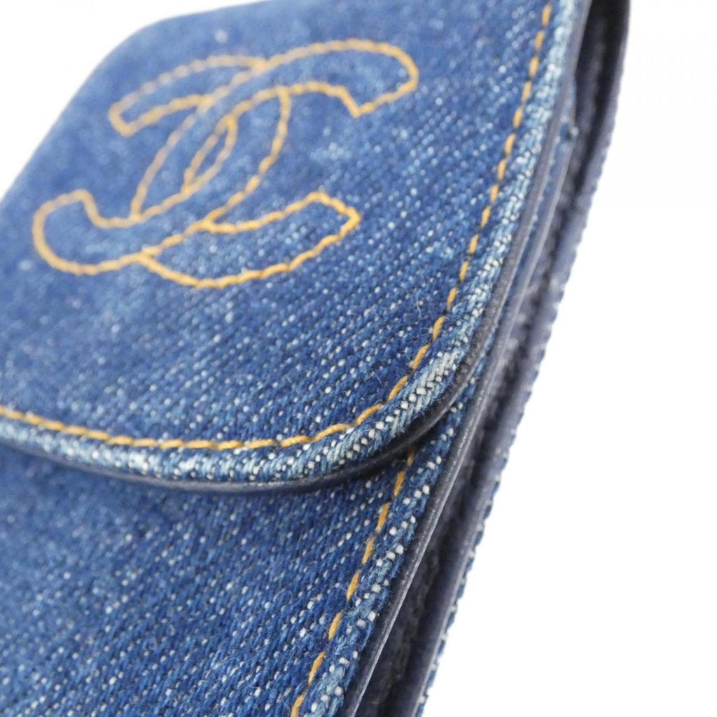 Chanel Blue Denim Pouch