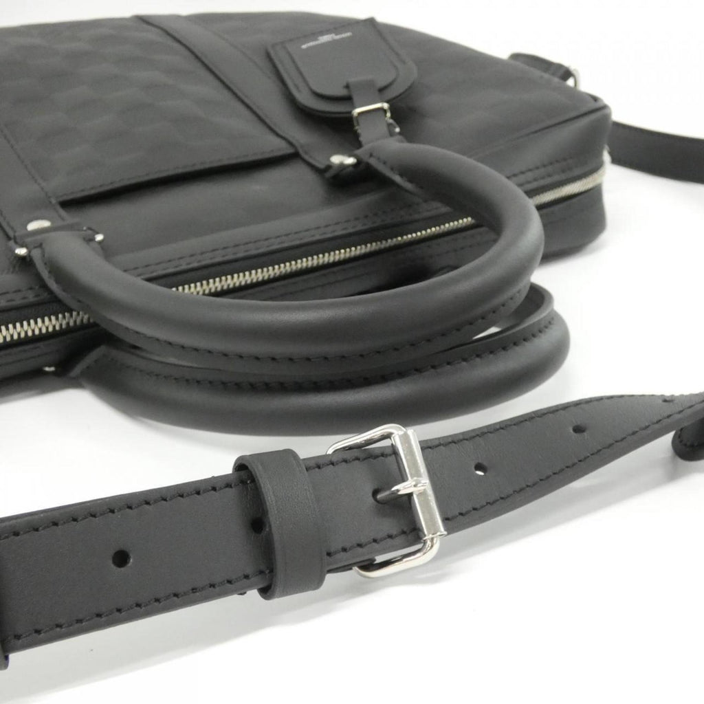 Louis Vuitton Black Leather Briefcase Handbag