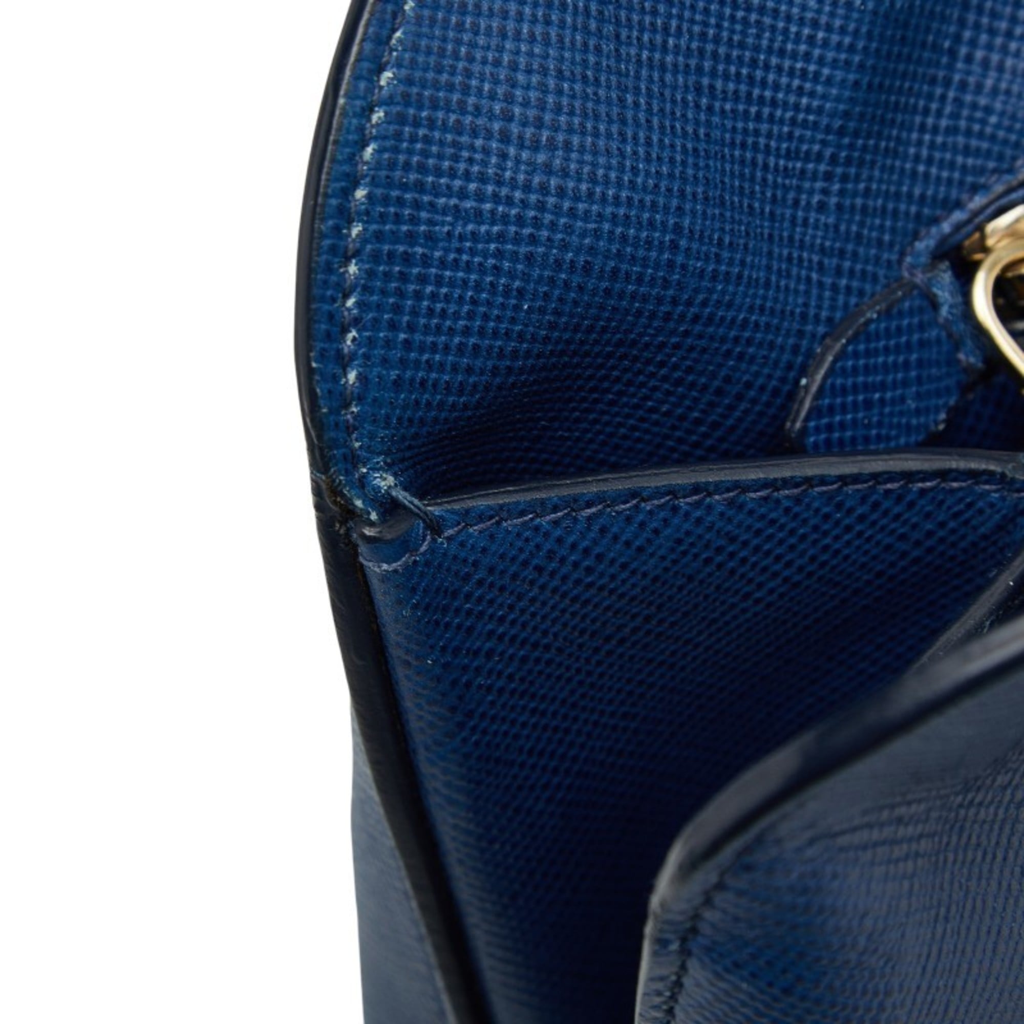 Prada Blue Leather Handbag