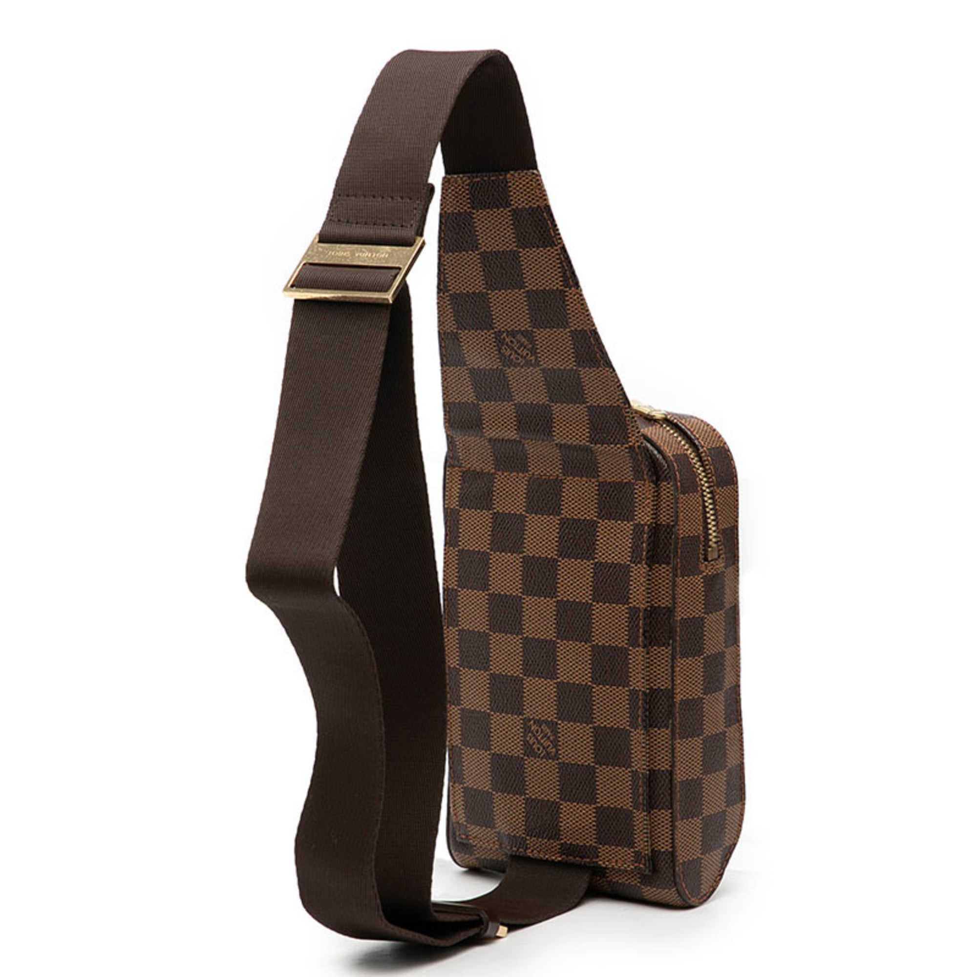 Louis Vuitton Brown Pvc Leather Shoulder Bag Sling Bag