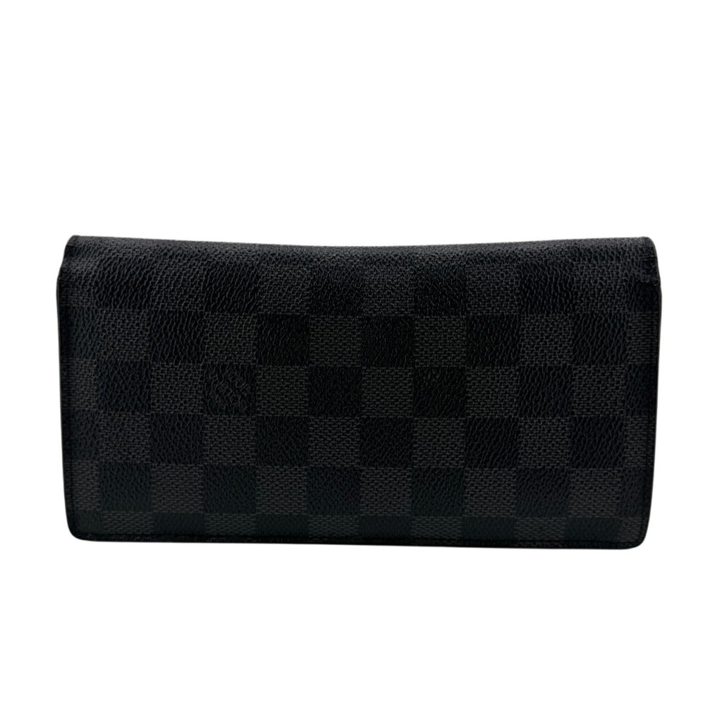 Louis Vuitton Damier Graphite Black Gray Leather Long Wallet