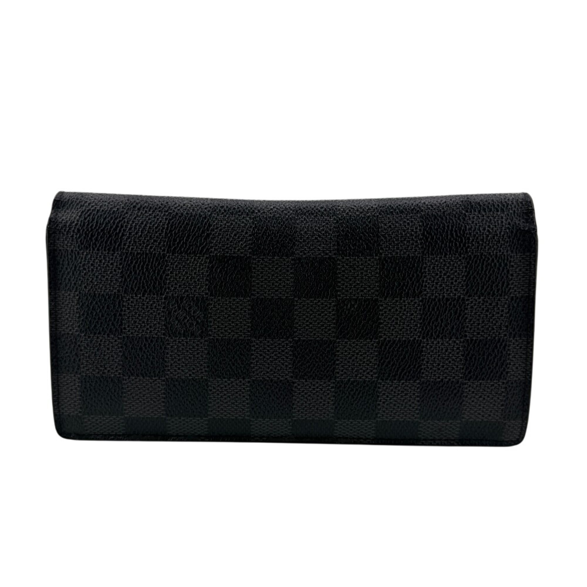 Louis Vuitton Damier Graphite Black Gray Leather Long Wallet