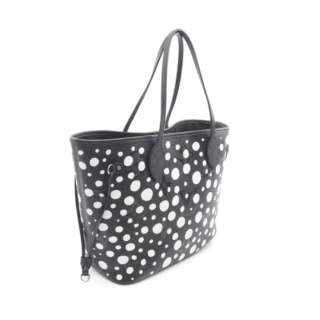 Louis Vuitton Black White Leather Tote Bag