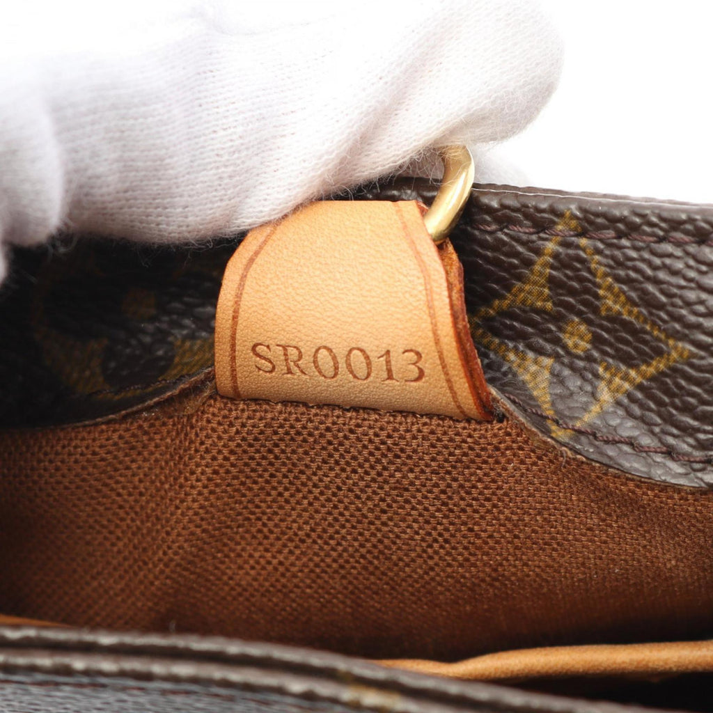 Louis Vuitton Monogram Brown Coated Canvas Leather Handbag