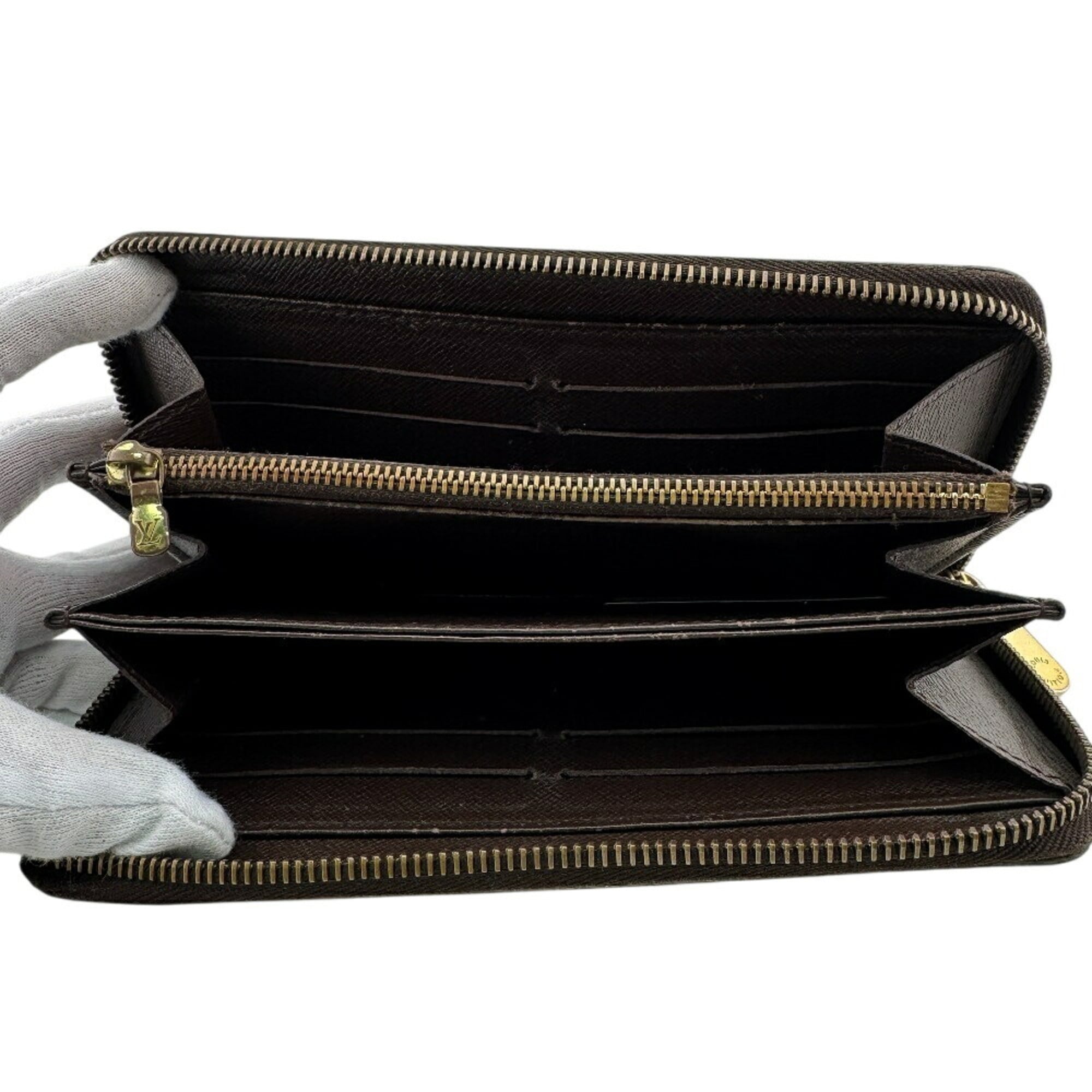 Louis Vuitton Damier Brown Leather Long Wallet