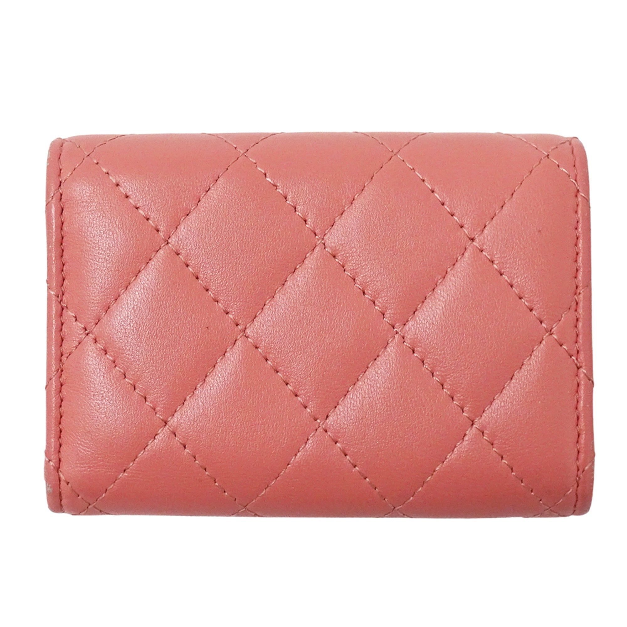 Chanel Pink Leather Wallet (Tri-Fold)