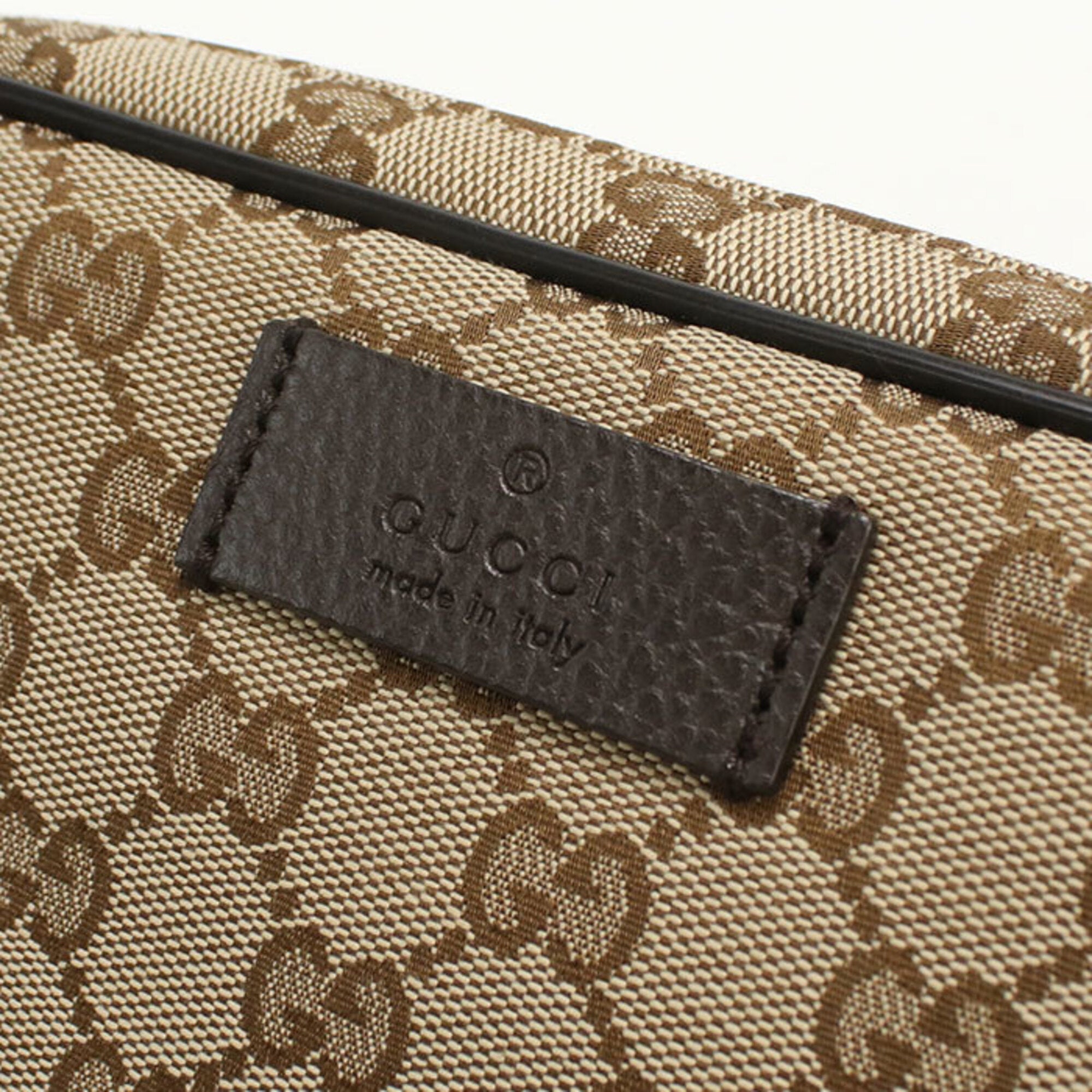 Gucci Brown Canvas Sling Bag (Pre-Owned)
