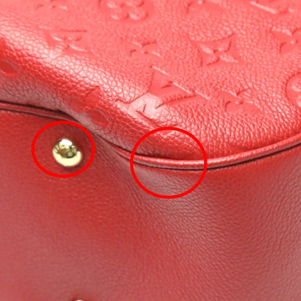 Louis Vuitton Red Color Monogram Empreinte Handbag