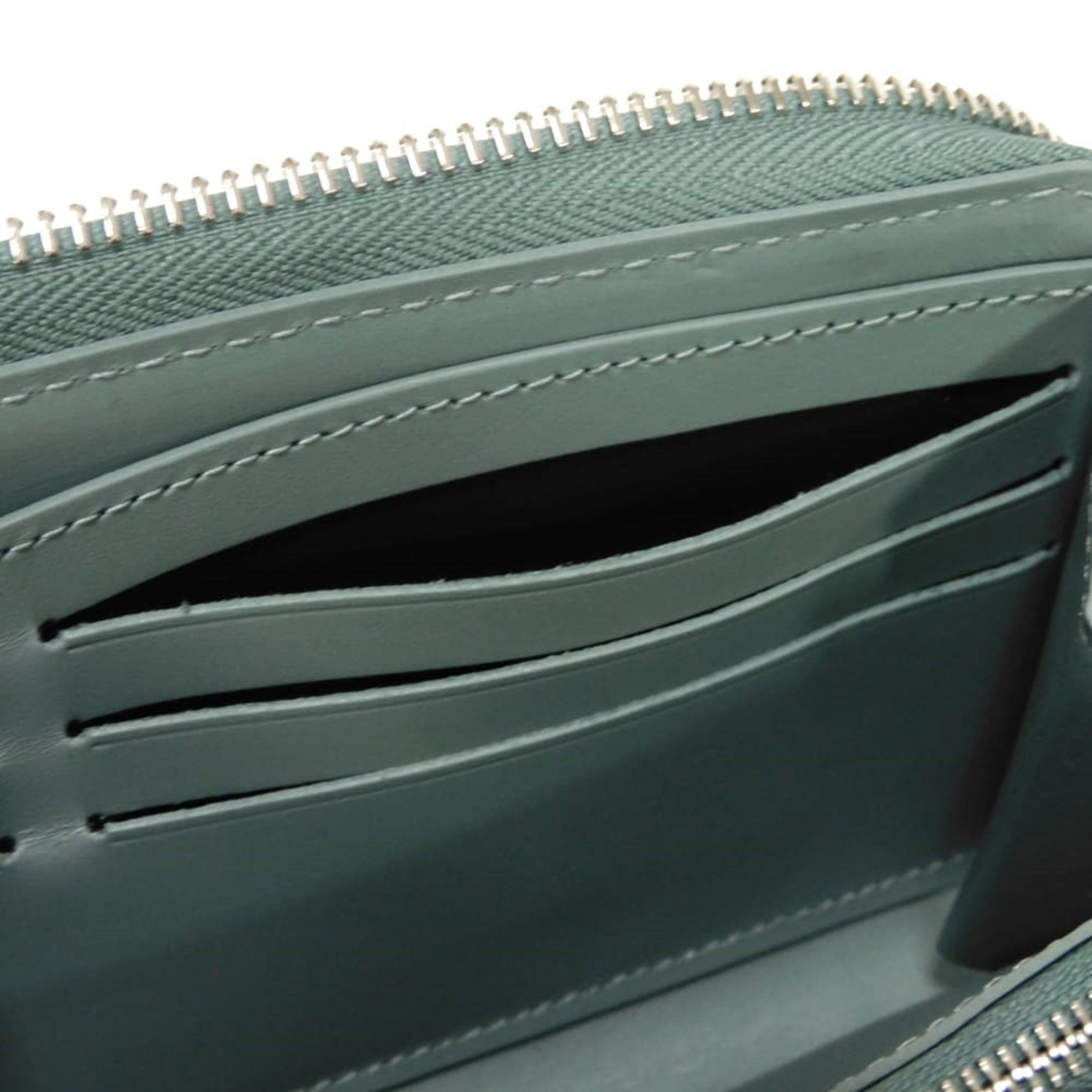Louis Vuitton Green Leather Long Wallet