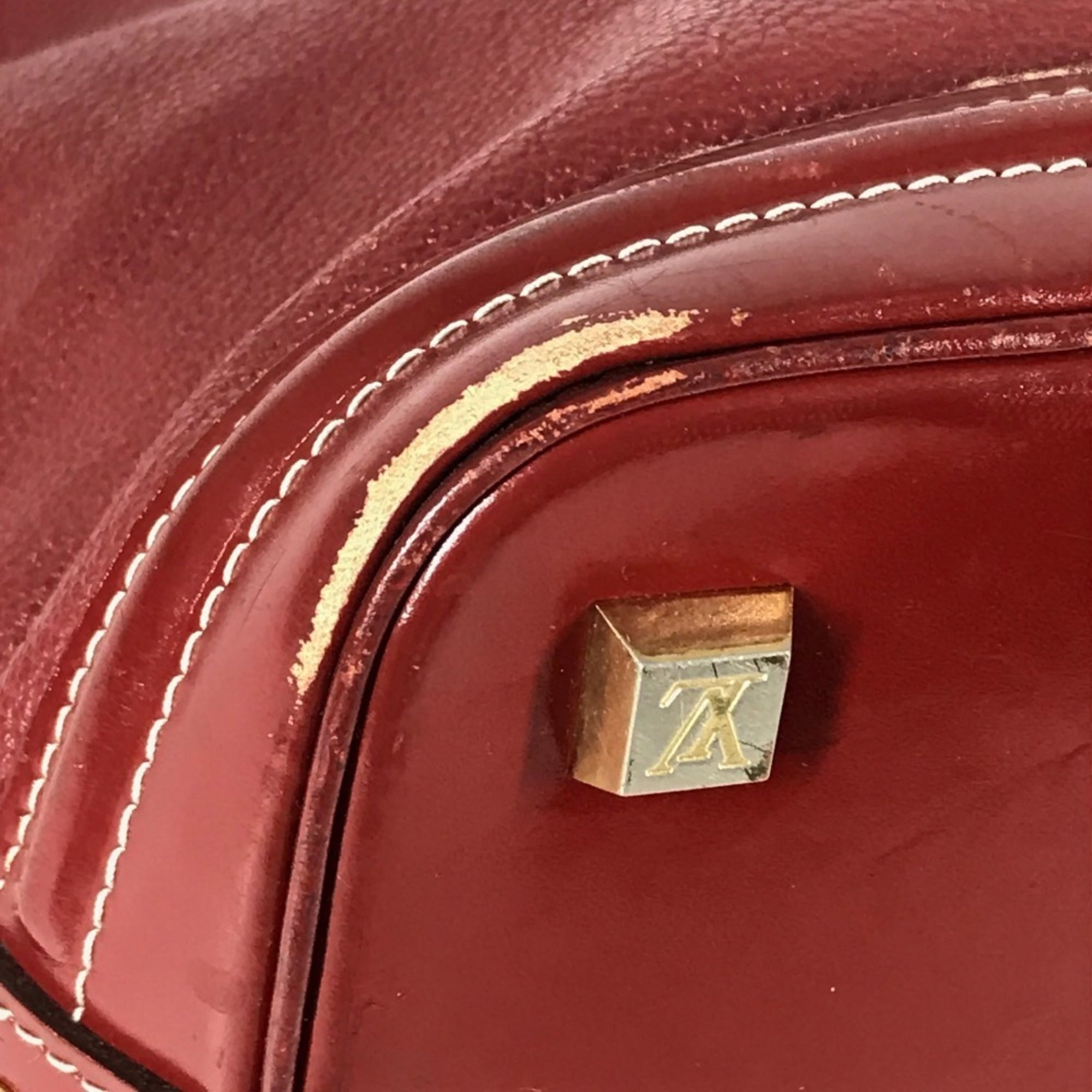 Louis Vuitton Red Color Tanami Suhali Leather Handbag Tote Bag