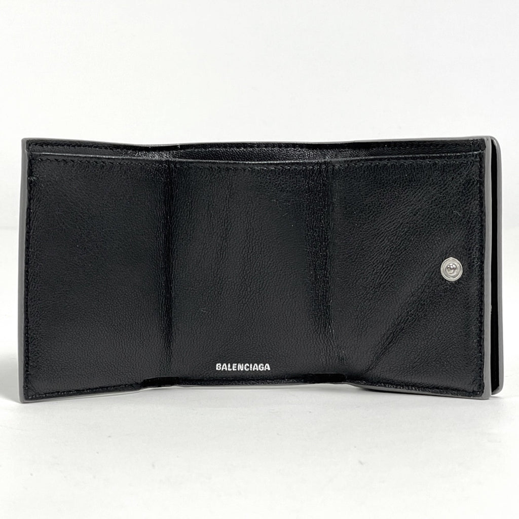 Balenciaga Silver Leather Wallet (Tri-Fold)