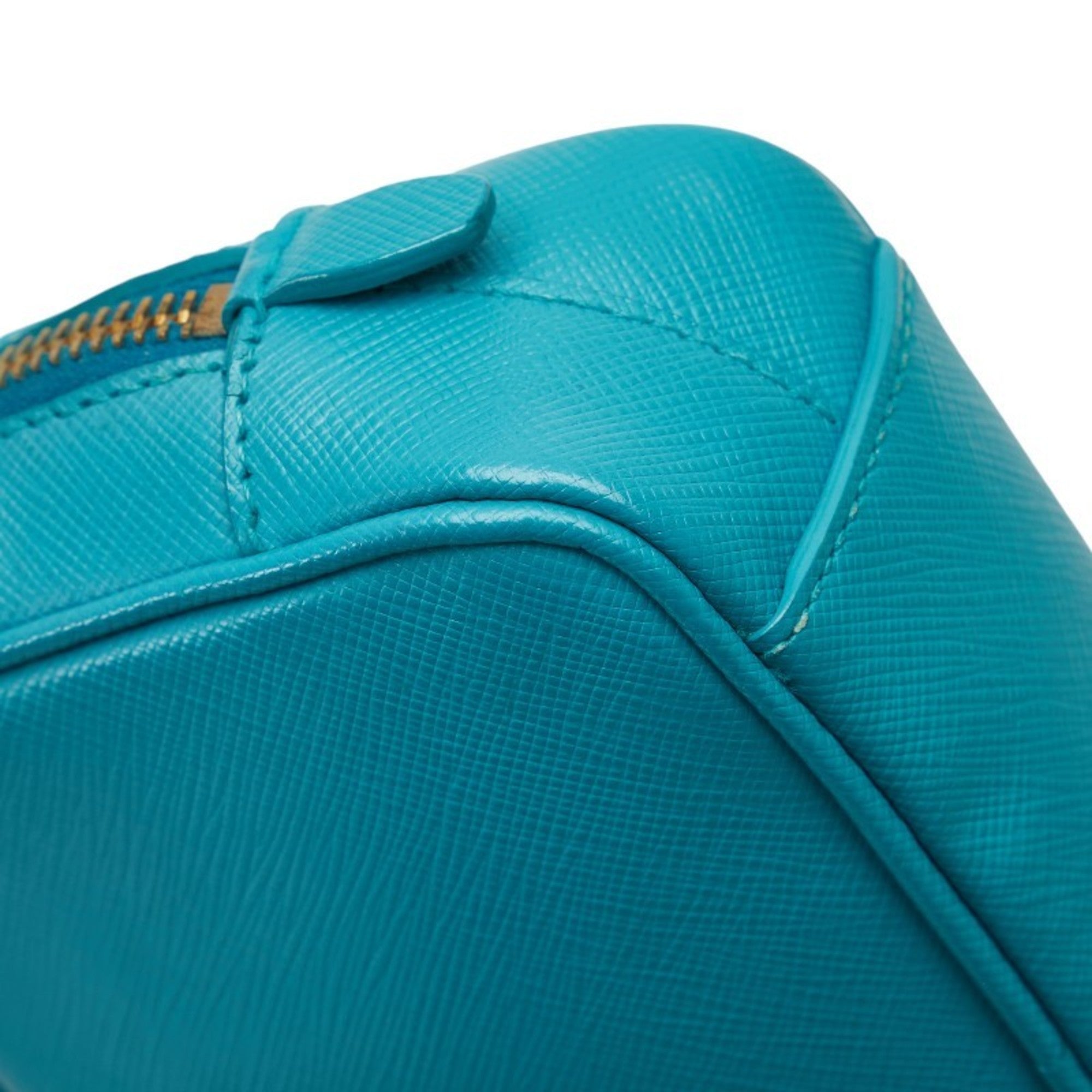 Prada Blue Leather Shoulder Bag