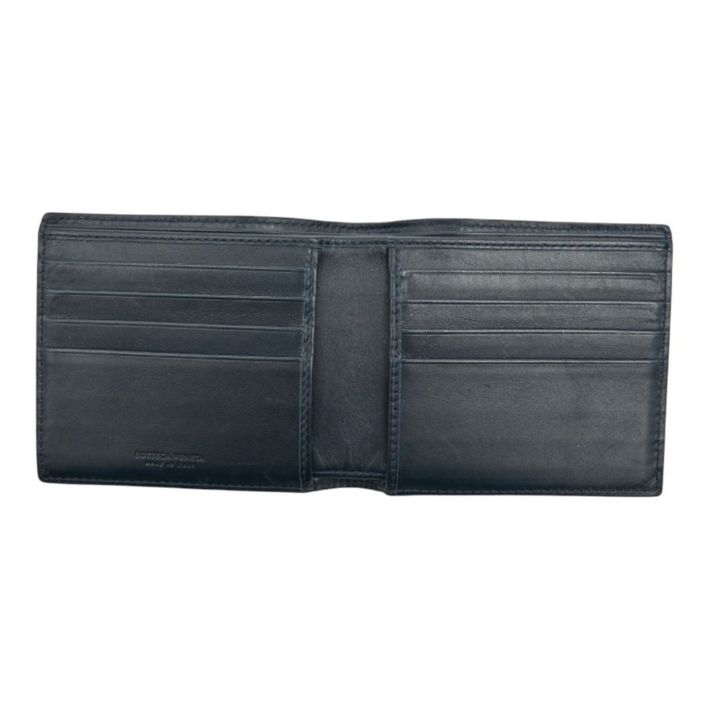 Bottega Veneta Navy Leather Bill Wallet (Bi-Fold)