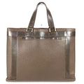 Louis Vuitton Brown Grizzly Taiga Leather Handbag Tote Bag