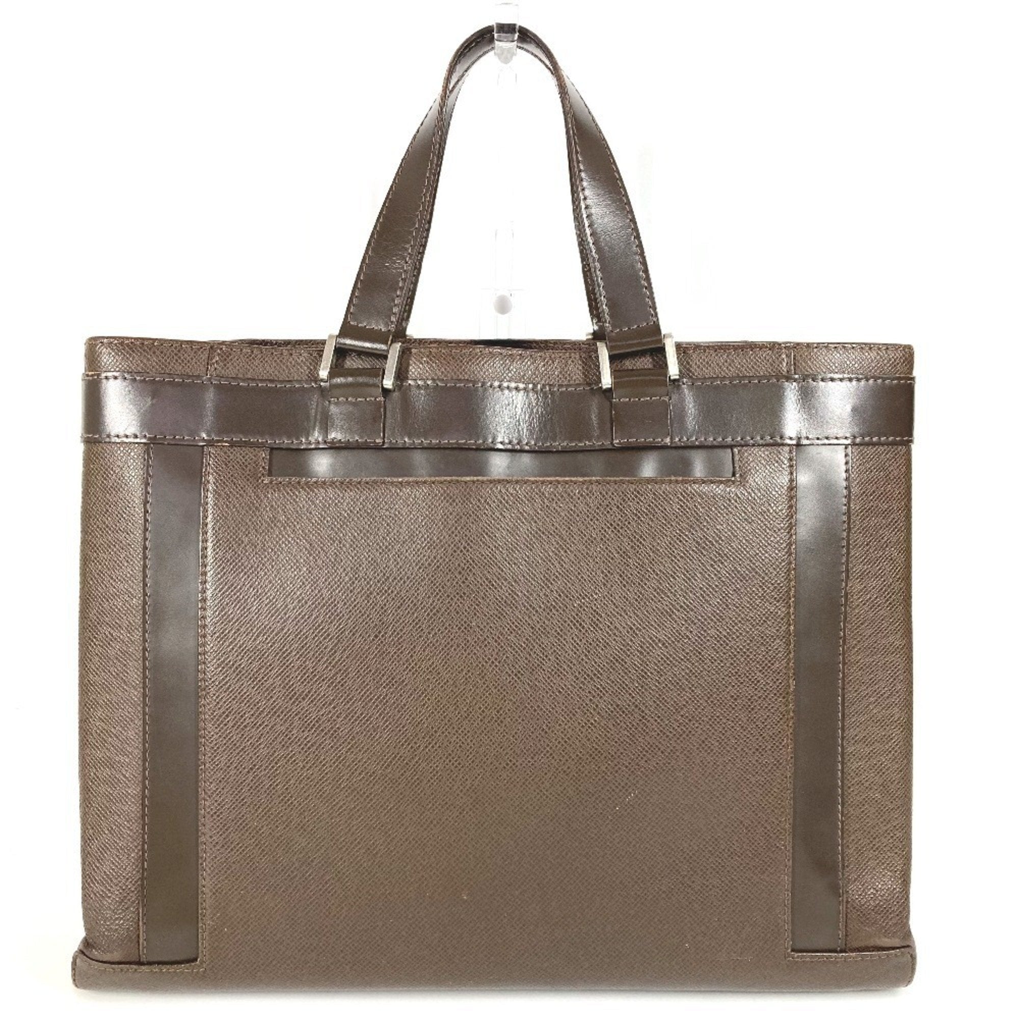 Louis Vuitton Brown Grizzly Taiga Leather Handbag Tote Bag