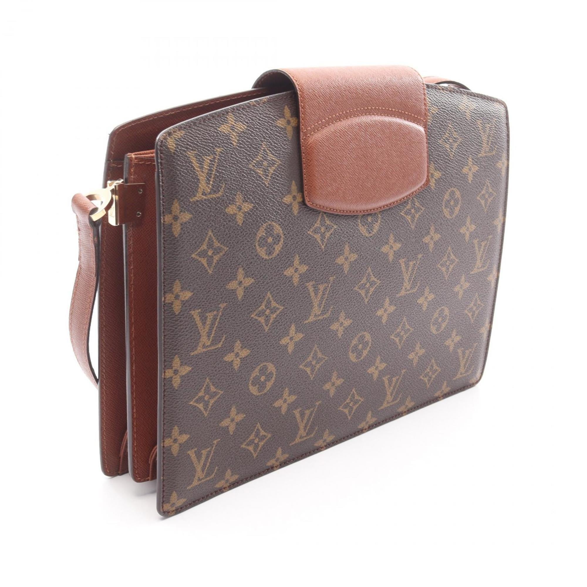 Louis Vuitton Brown Monogram Coated Canvas Leather Shoulder Bag