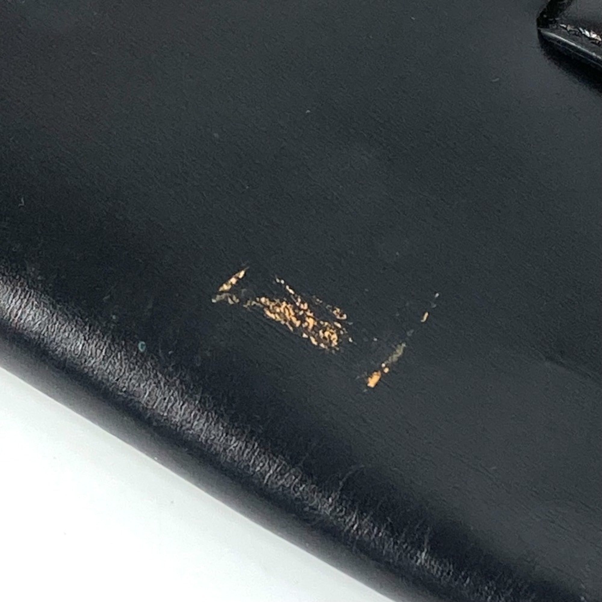 Louis Vuitton Black Leather Clutch Bag