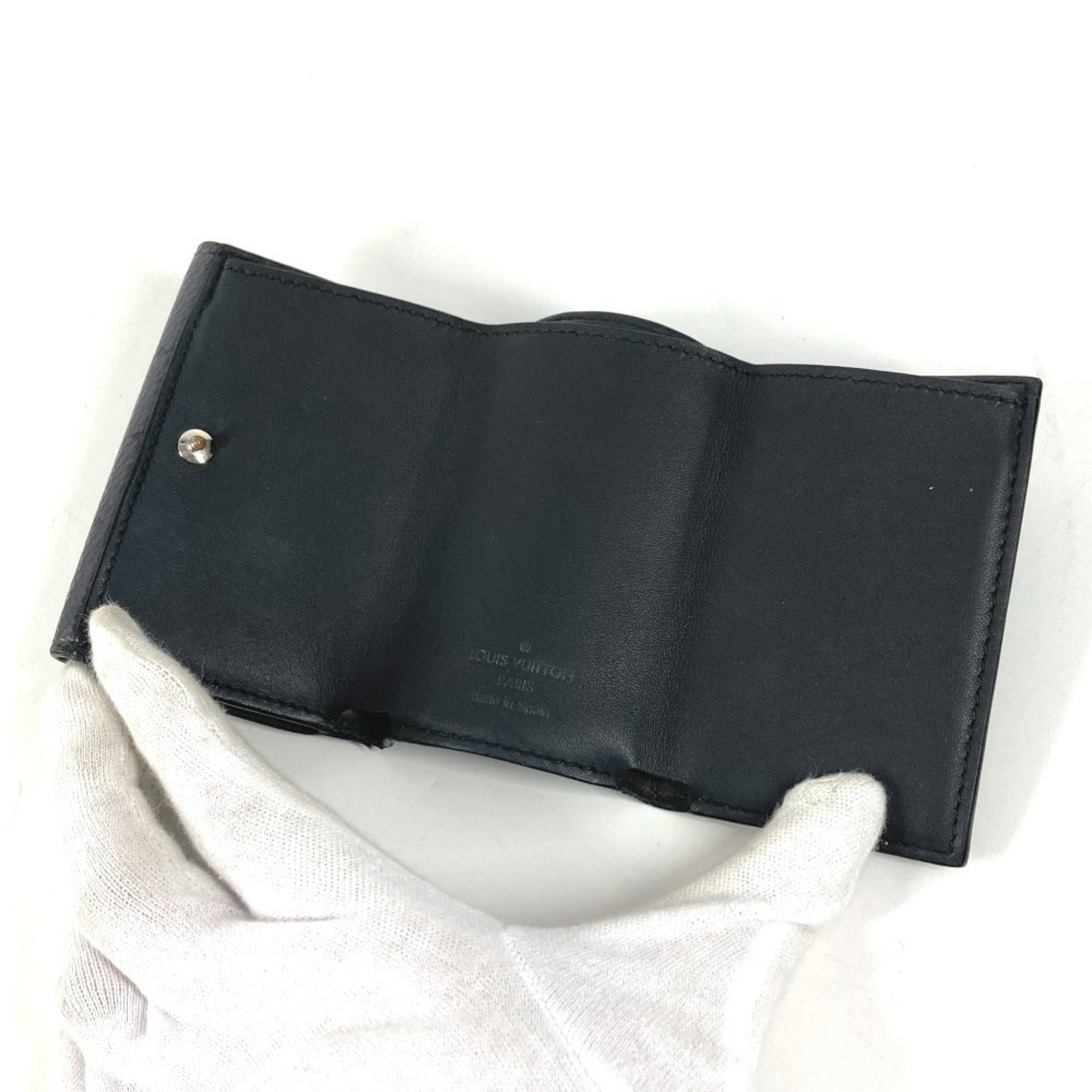Louis Vuitton Black Gray Monogram Eclipse Canvas Wallet (Tri-Fold)