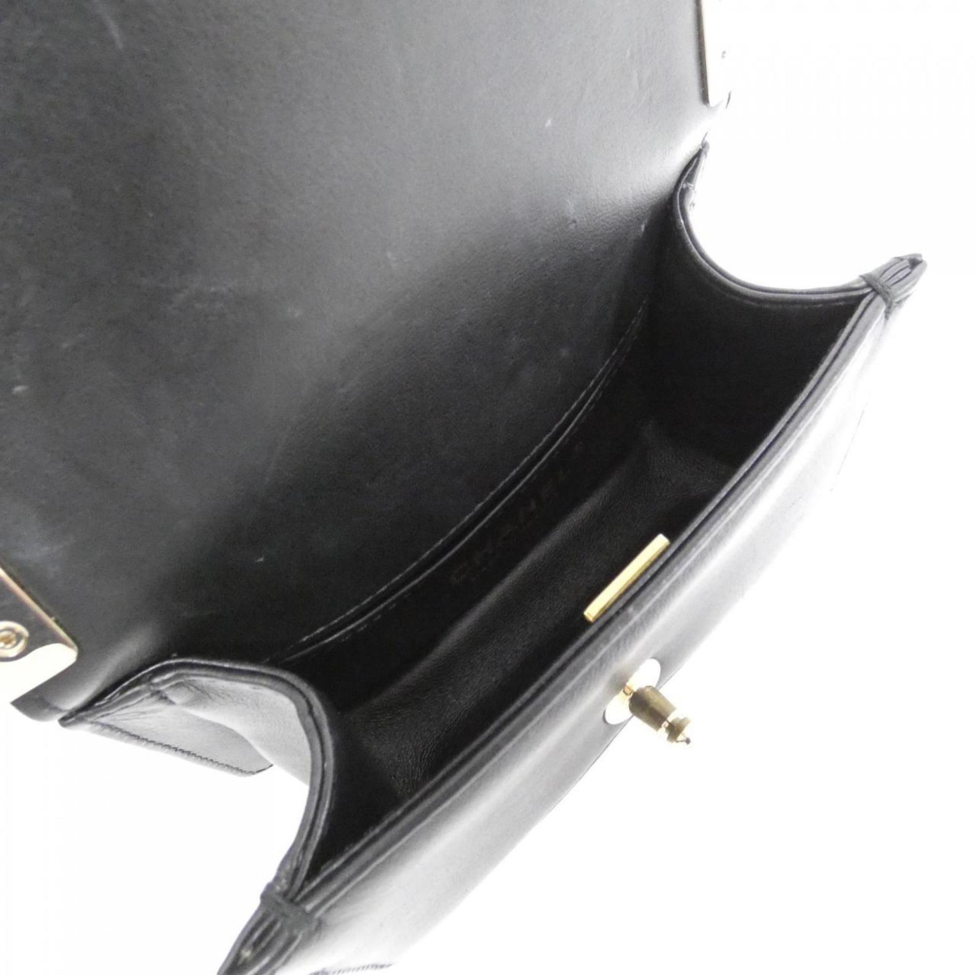 Chanel Black Leather Shoulder Bag