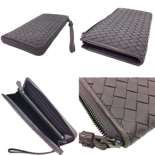 Bottega Veneta Brown Leather Long Wallet (Bi-Fold)