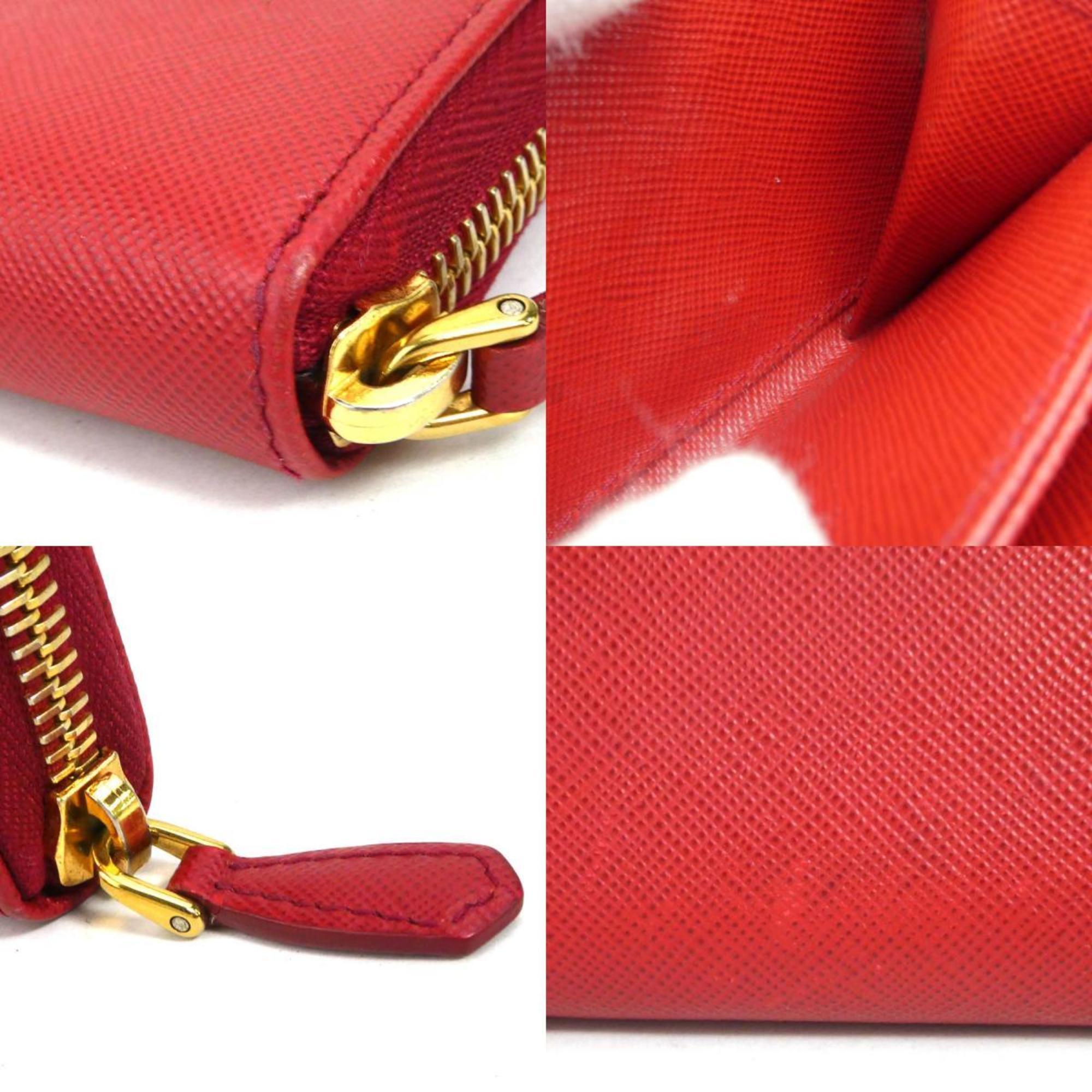 Prada Red Color Leather Coin Purse/Coin Case