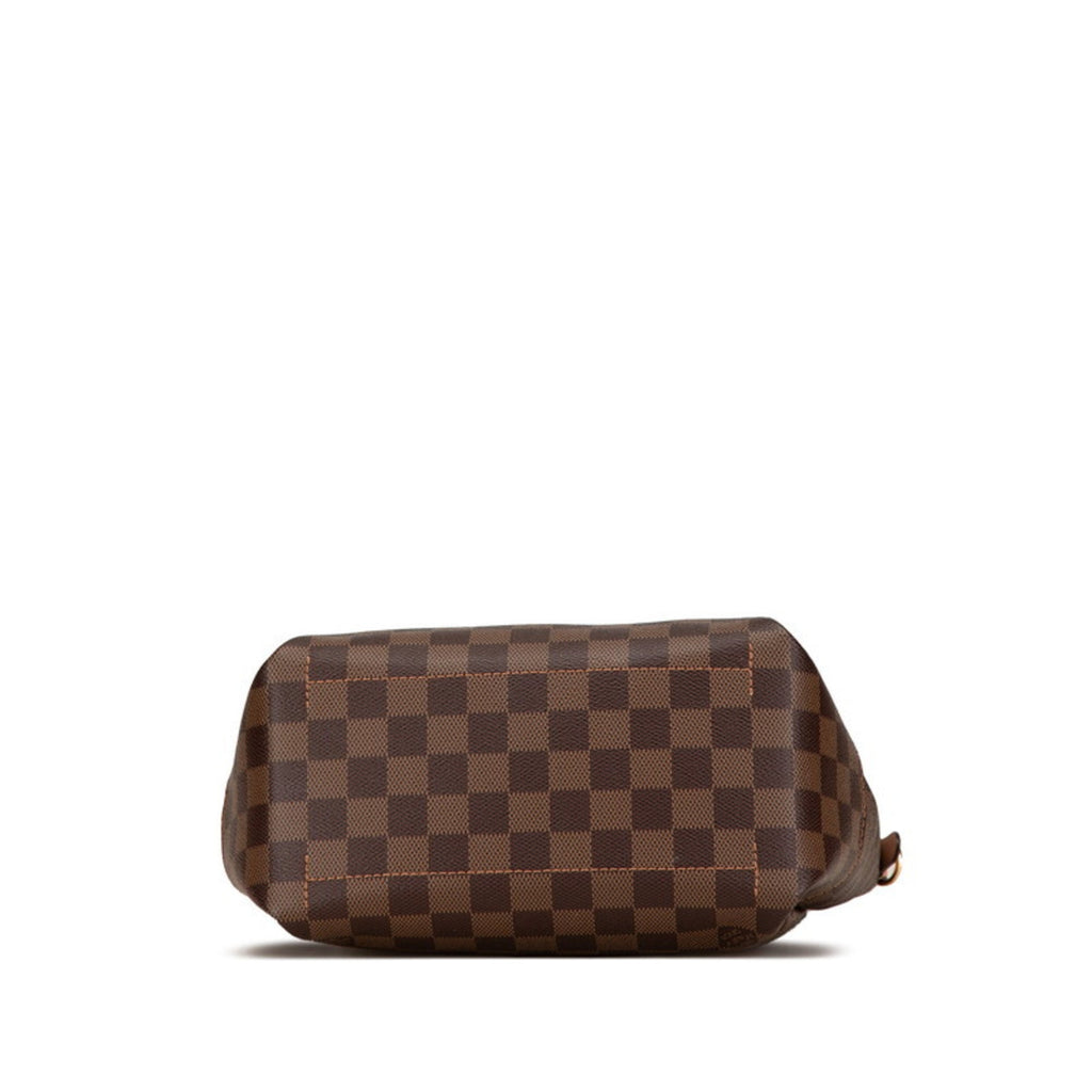 Louis Vuitton Brown Damier Canvas Pink Pvc Leather Shoulder Bag Tote Bag