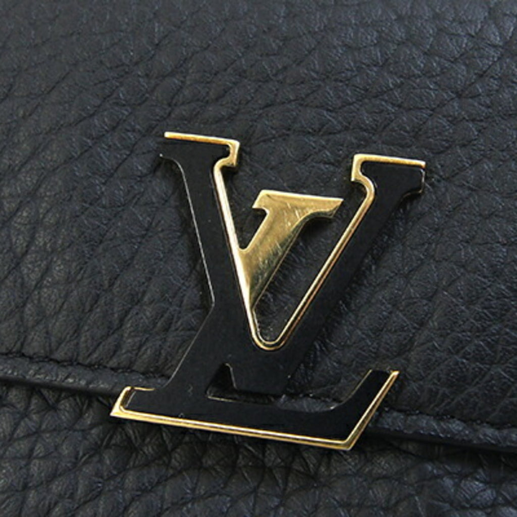 Louis Vuitton Noir Leather Wallet (Tri-Fold)