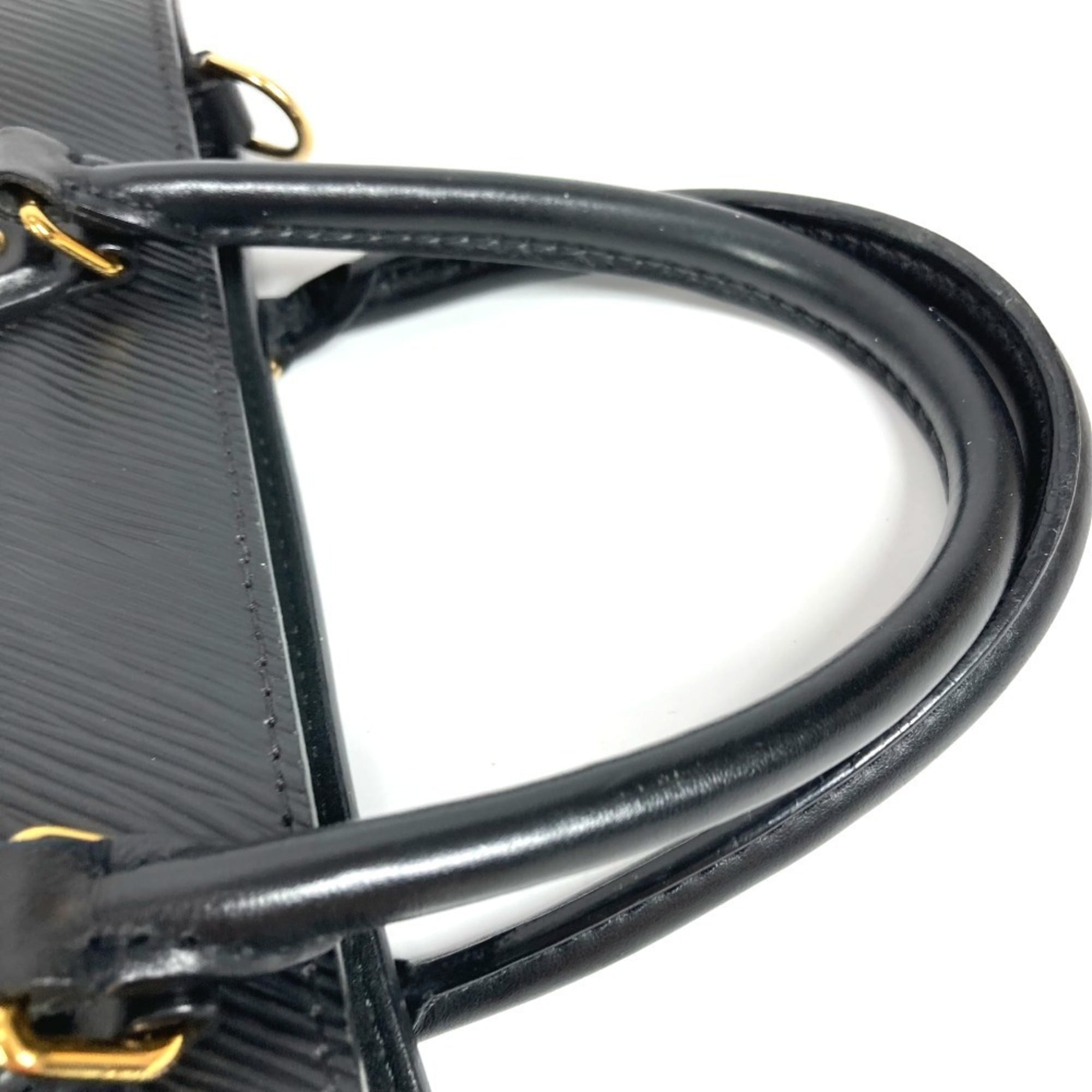 Louis Vuitton Black Epi Leather Handbag Shoulder Bag Tote Bag