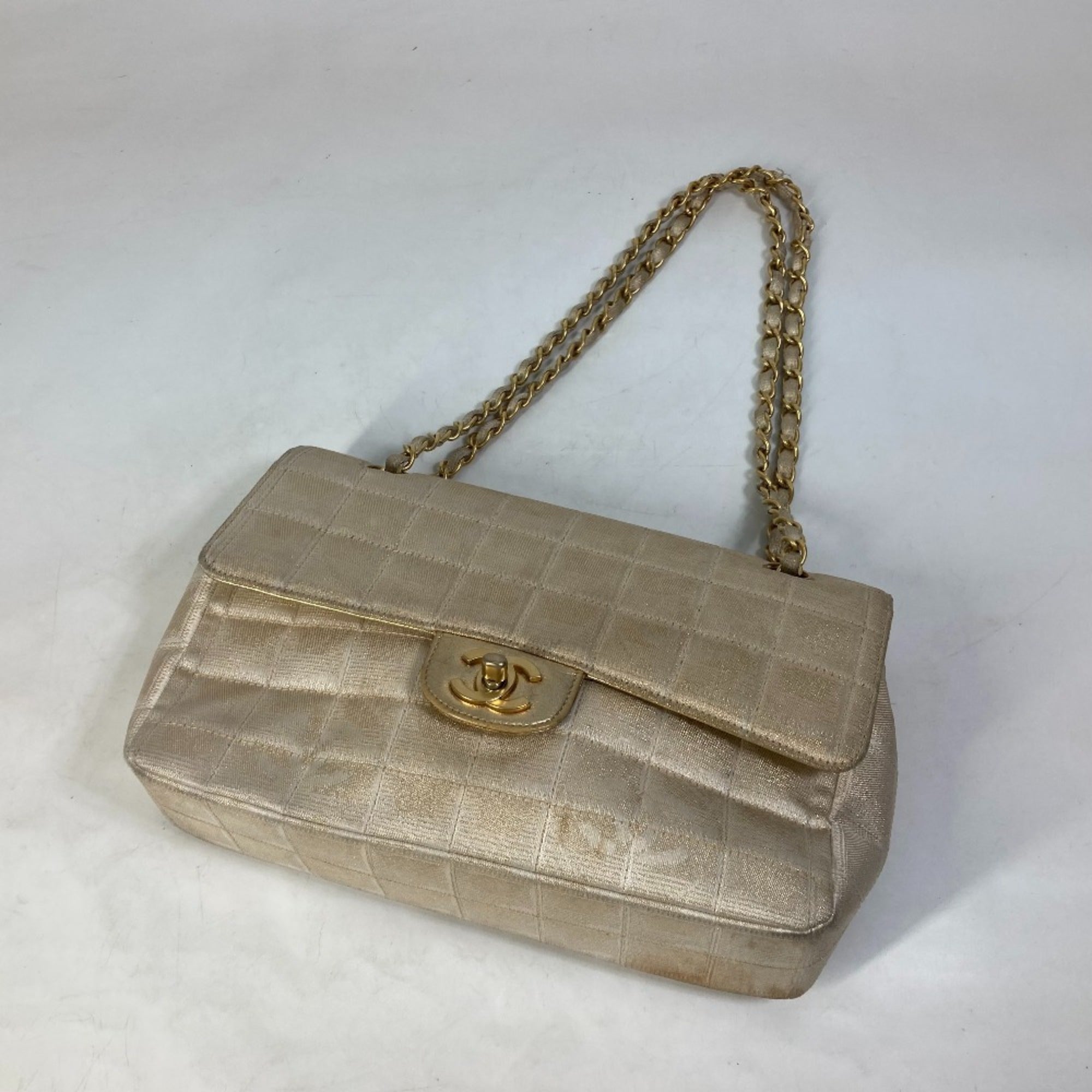 Chanel Beige Cloth Shoulder Bag