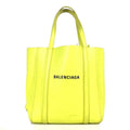 Balenciaga Black Yellow Leather Shoulder Bag Tote