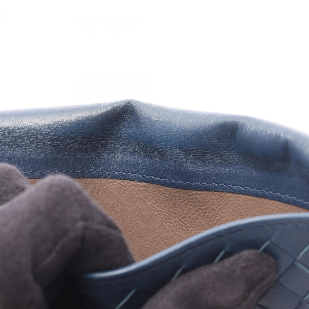 Bottega Veneta Blue Leather Long Wallet (Bi-Fold)