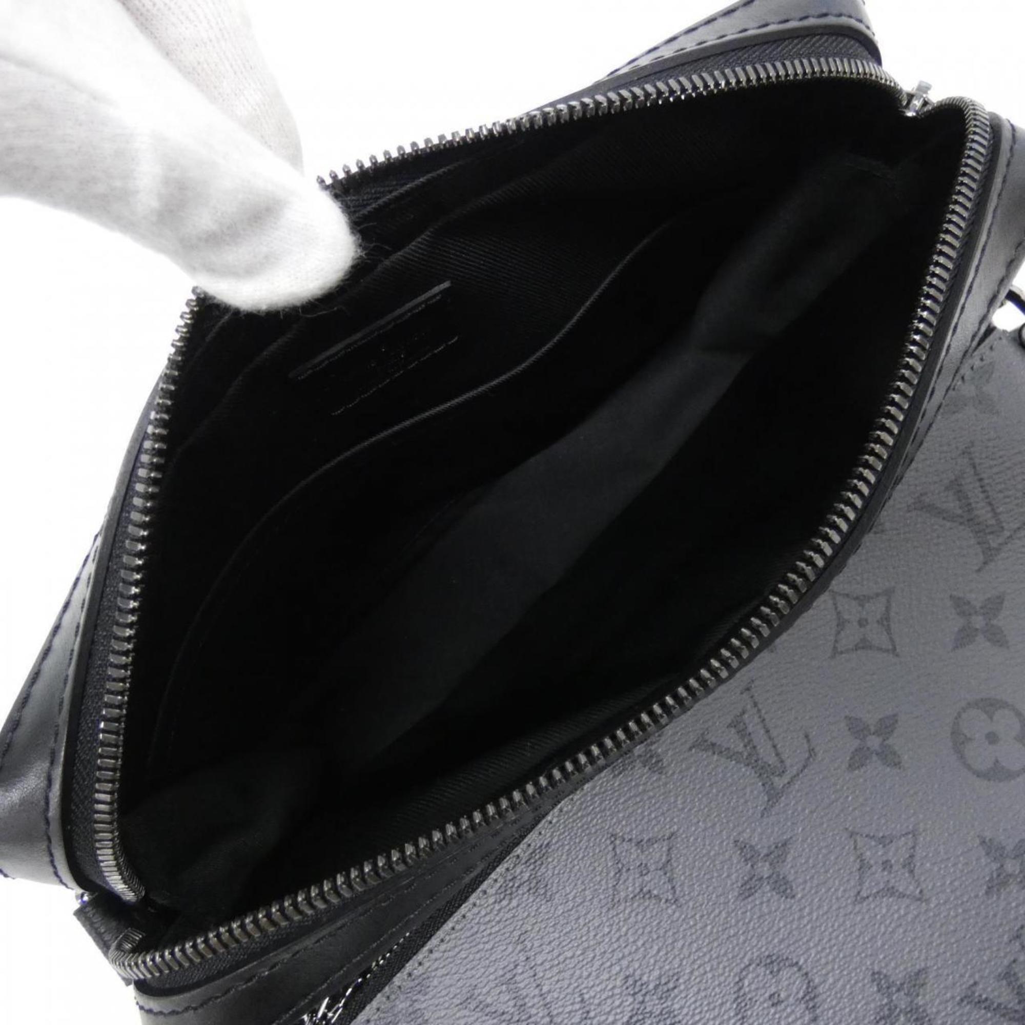 Louis Vuitton Black Gris Coated Canvas Shoulder Bag