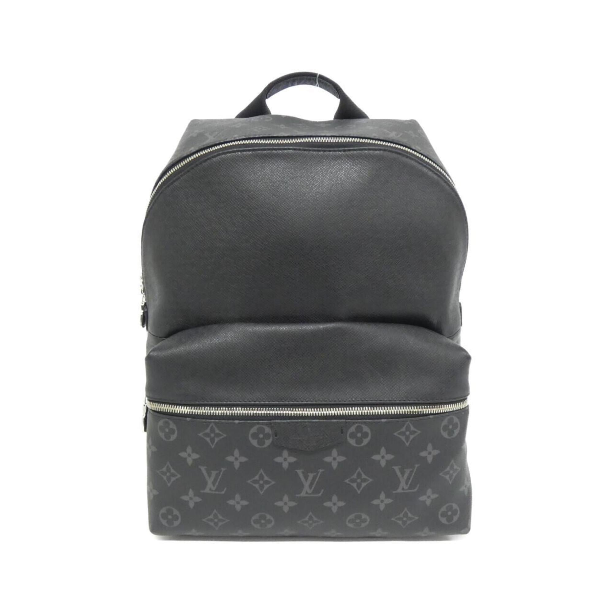 Louis Vuitton Black Taigarama Coated Canvas Leather Backpack