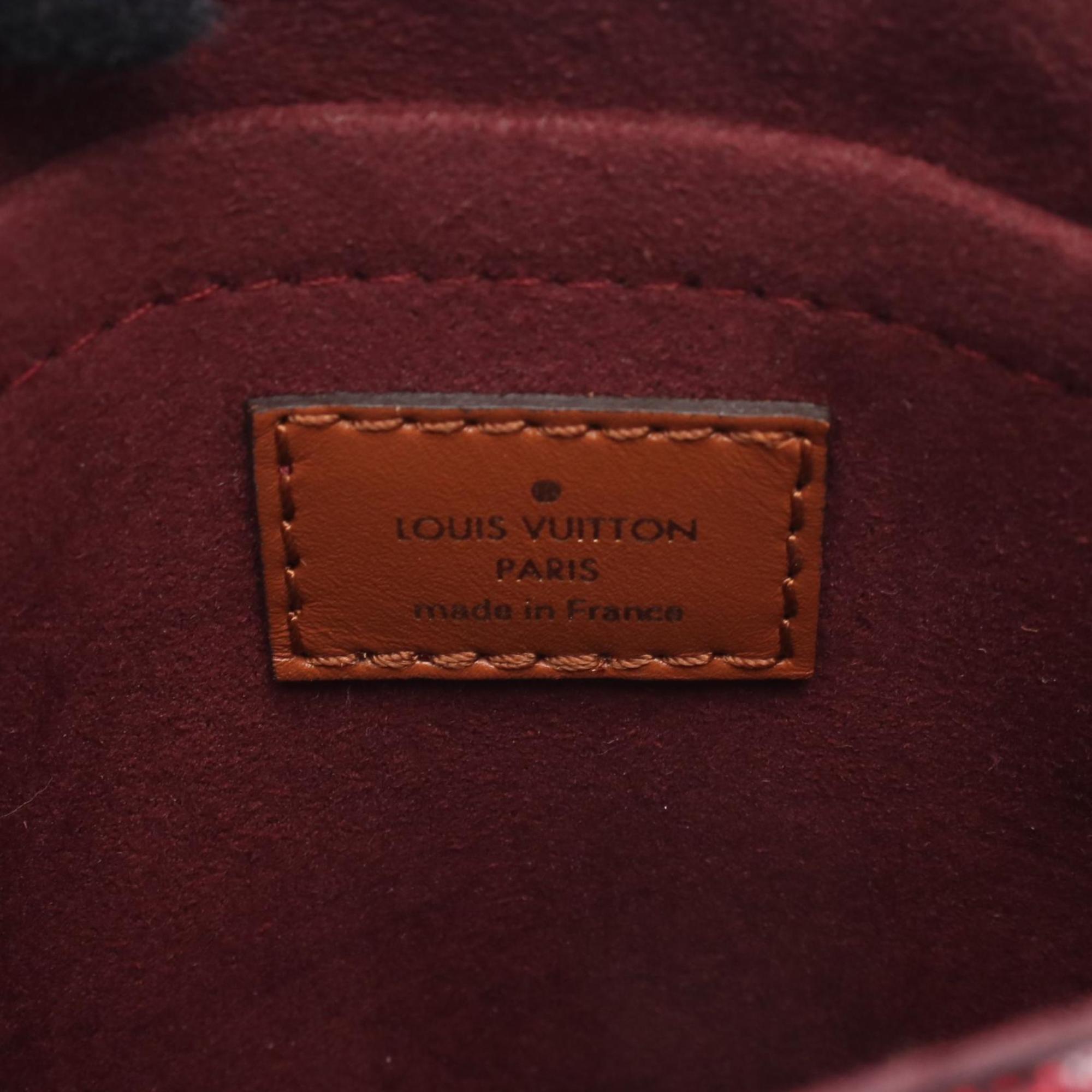 Louis Vuitton Bordeaux Brown Canvas Leather Handbag