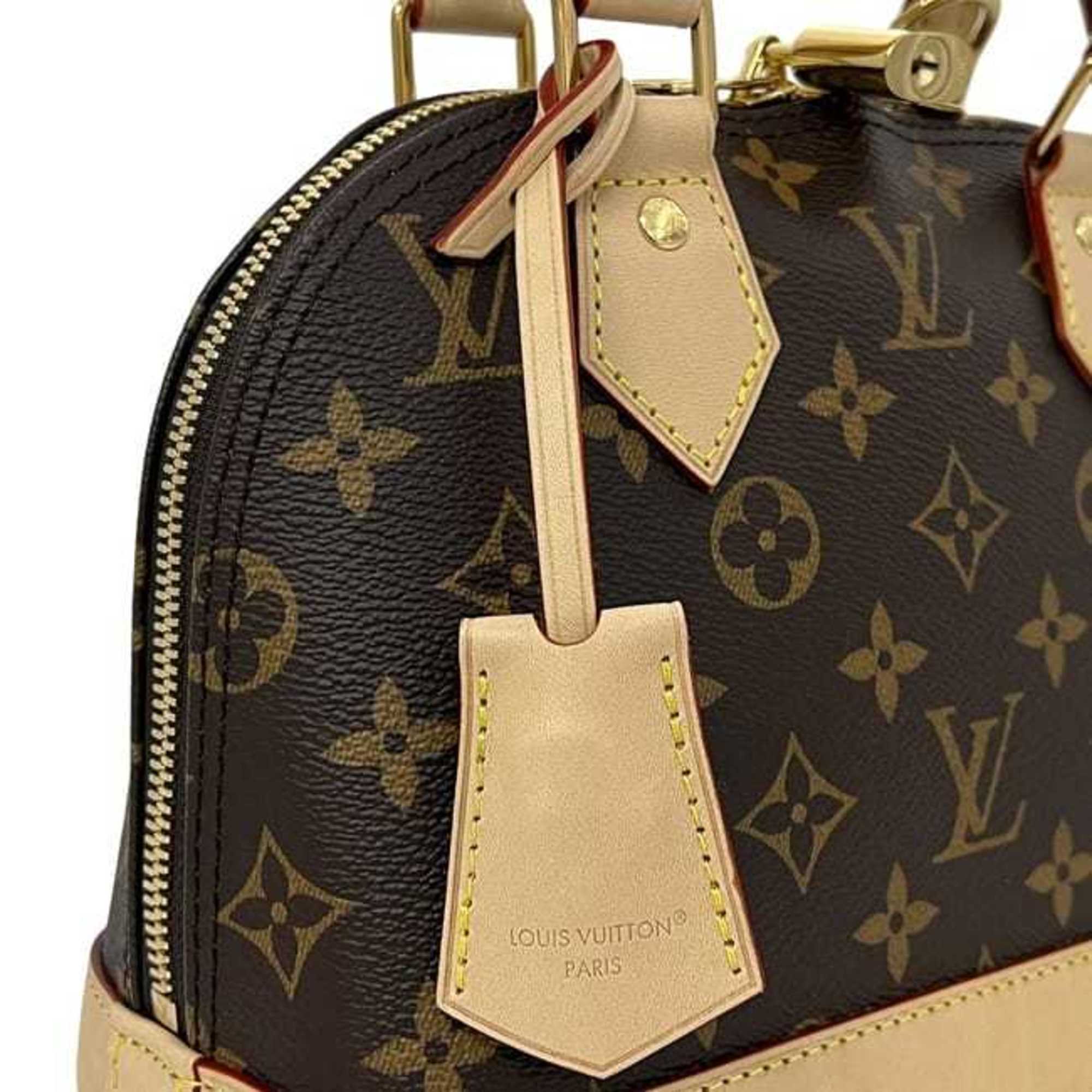 Louis Vuitton Brown Monogram Canvas Leather Handbag Shoulder Bag