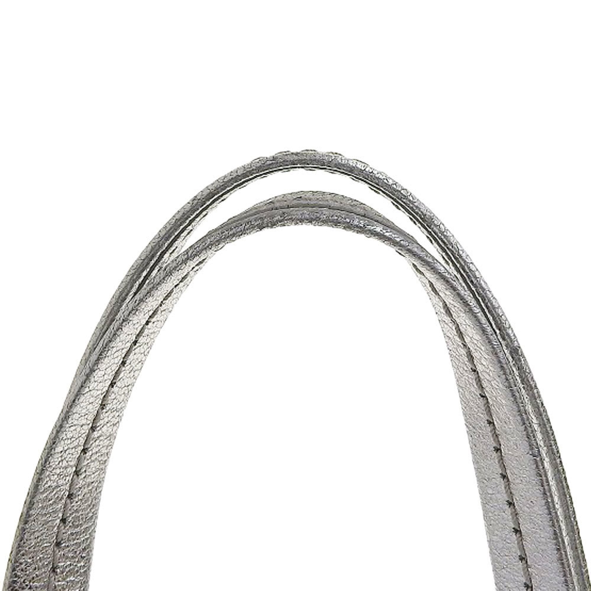 Celine Silver Leather Handbag Shoulder Bag