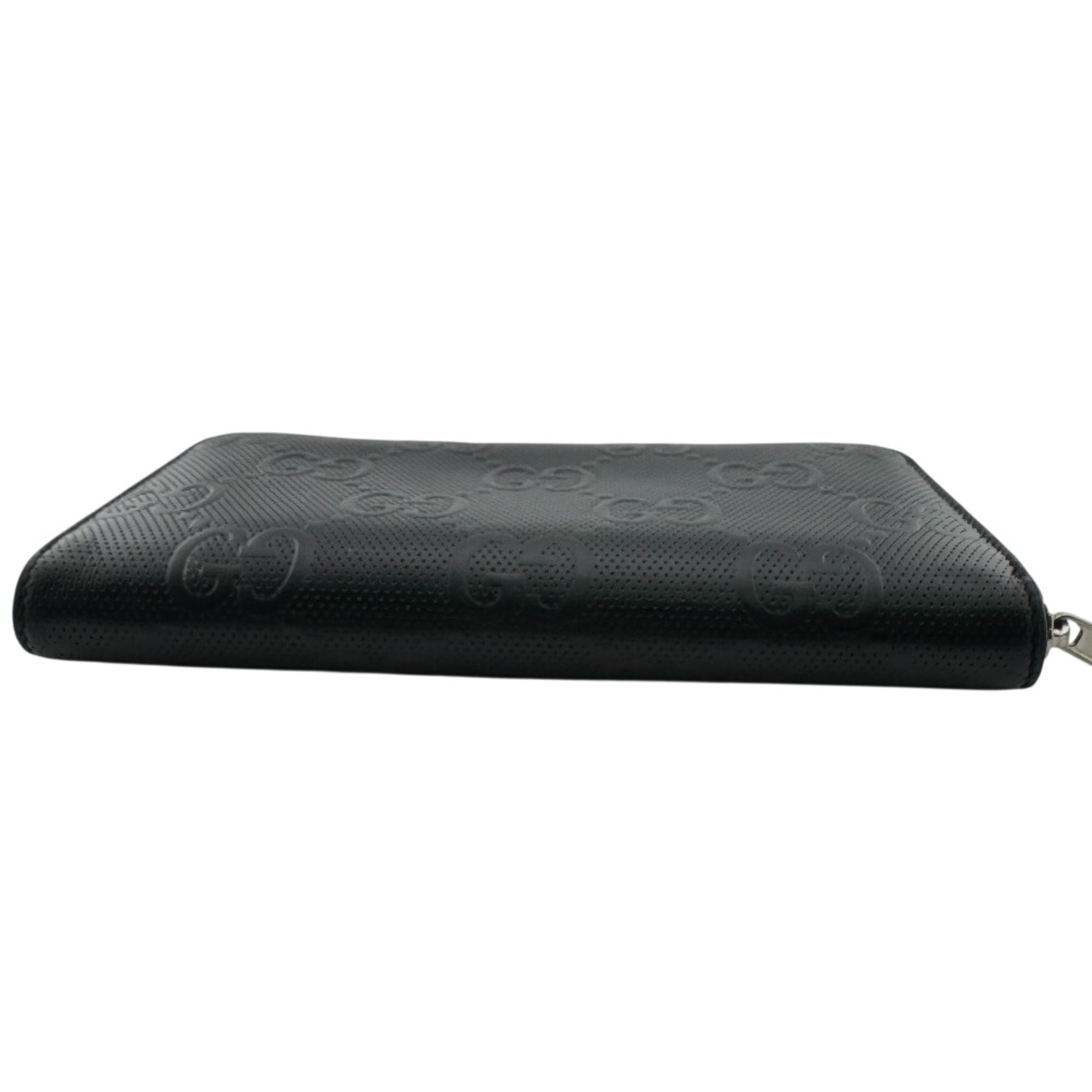 Gucci Black Leather Long Wallet (Bi-Fold) (Pre-Owned)