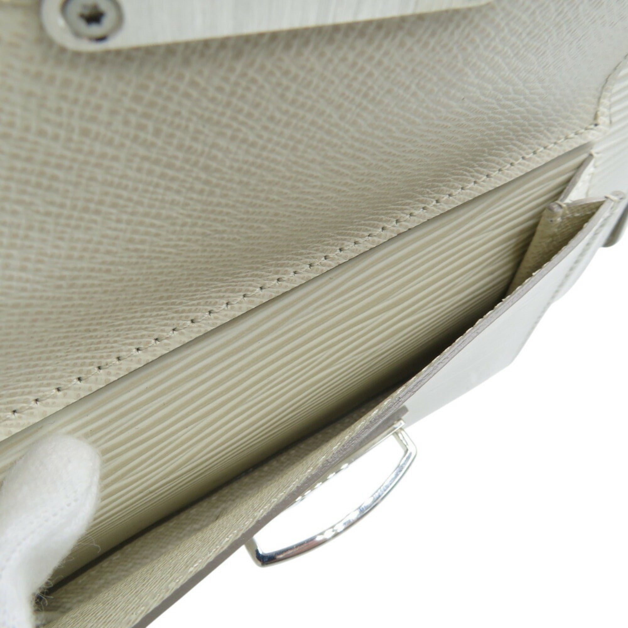 Louis Vuitton Lv Off White Epi Leather Coin Purse/Coin Case