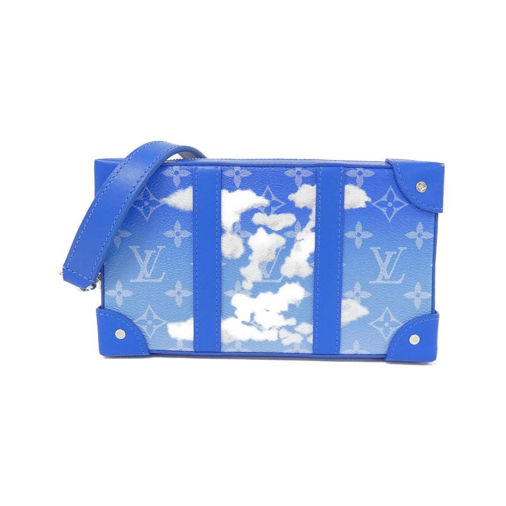 Louis Vuitton Blue Coated Canvas Shoulder Bag