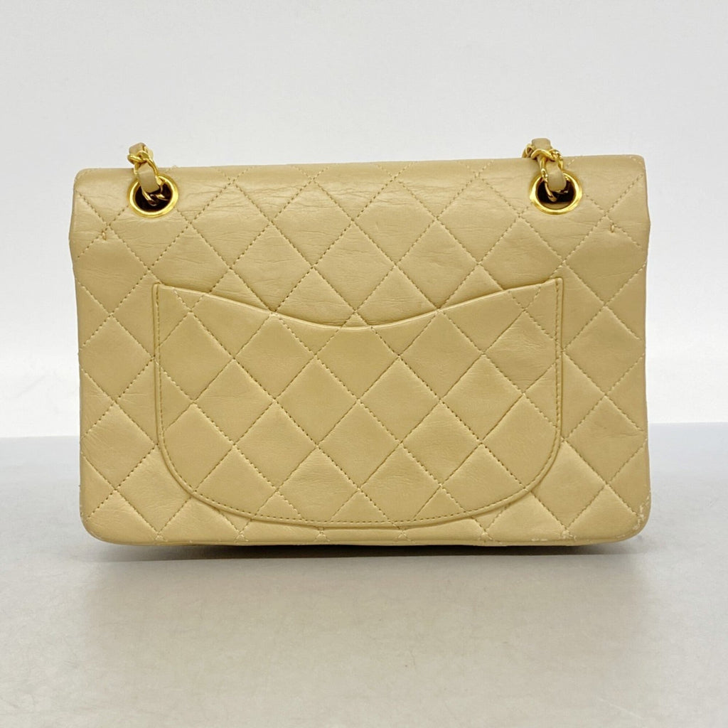 Chanel Beige Leather Shoulder Bag