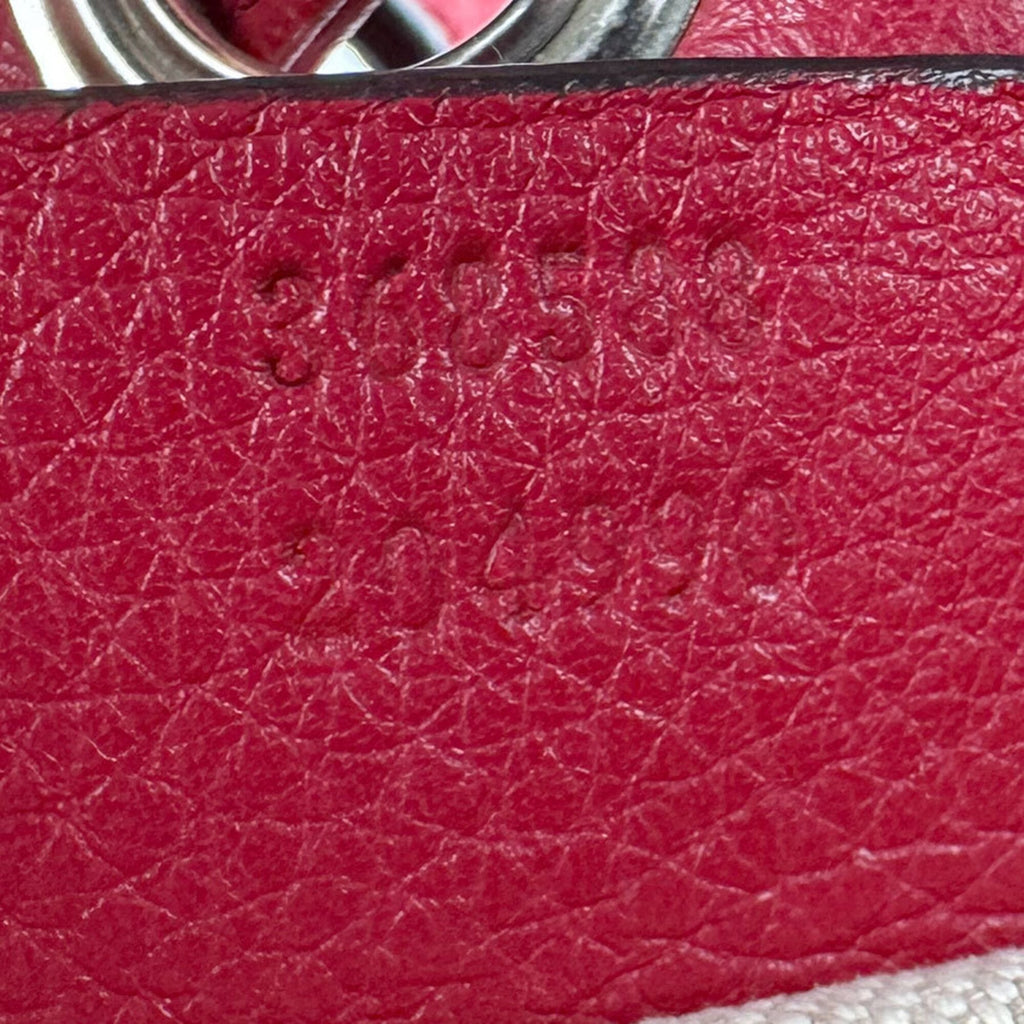 Gucci Red Color Leather Backpack (Pre-Owned)