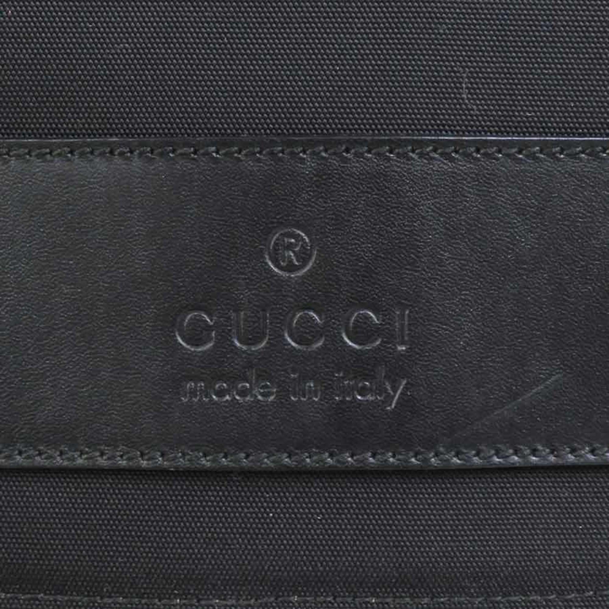 Gucci Black Nylon Leather Shoulder Bag (Pre-Owned)