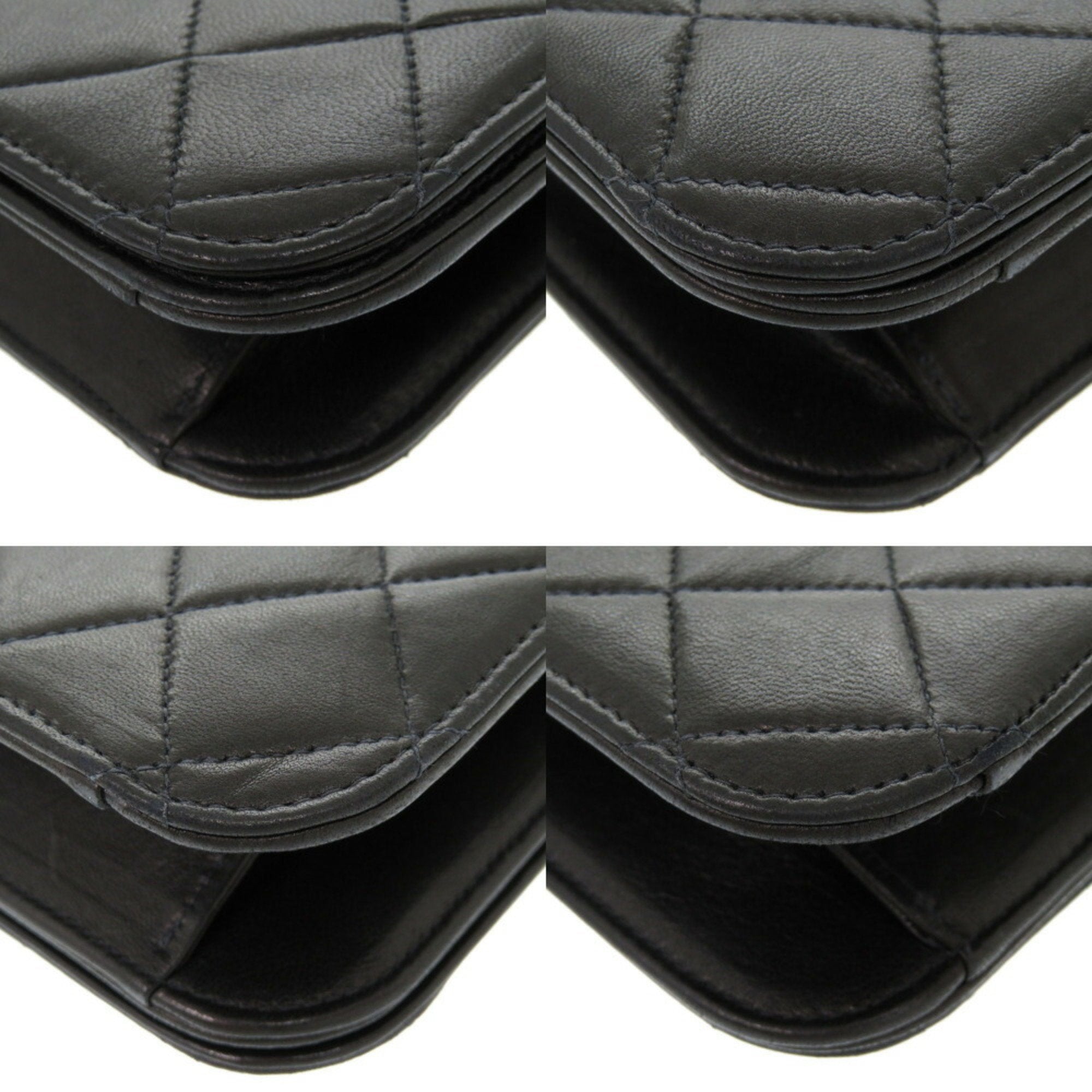 Chanel Matelasse Black Leather Shoulder Bag