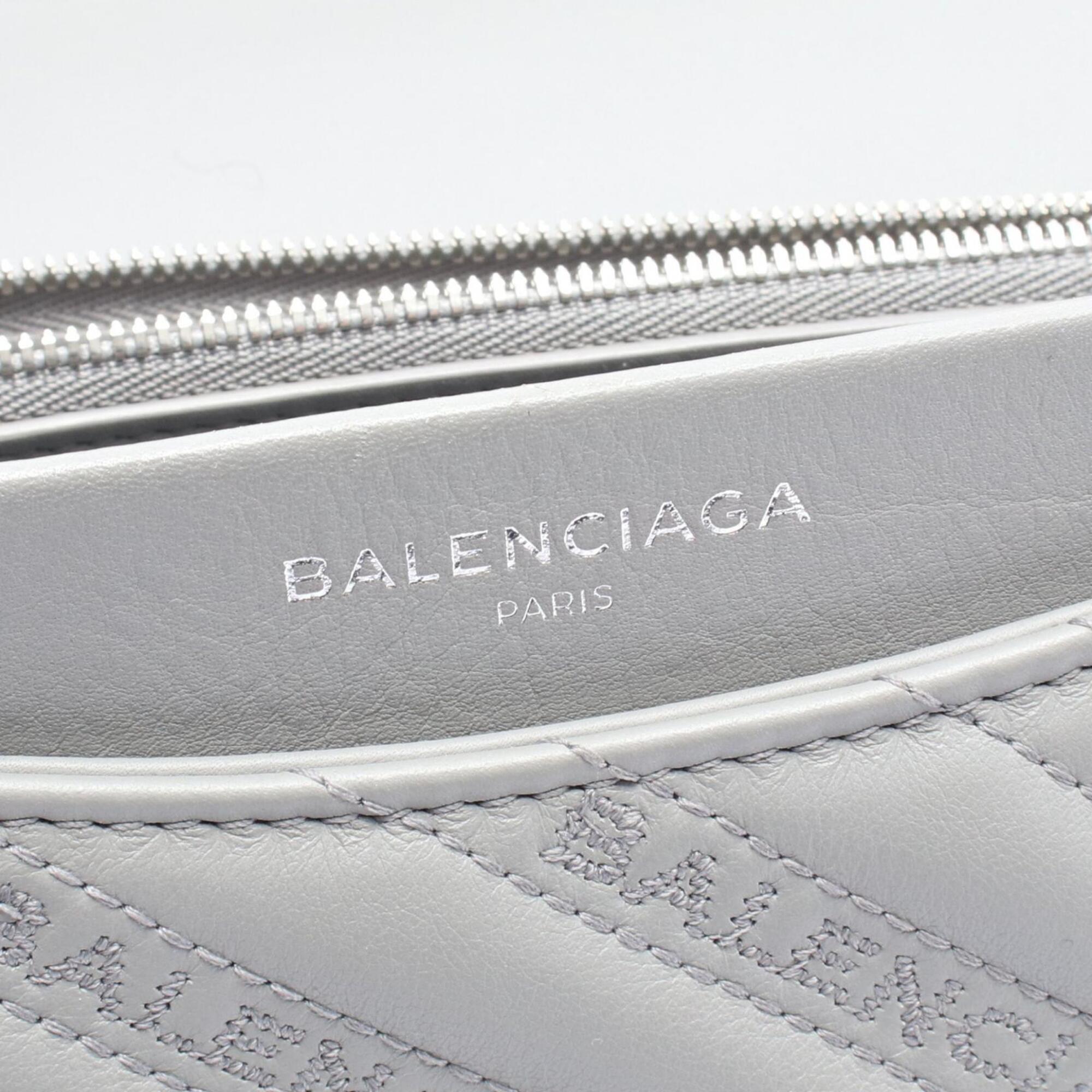 Balenciaga Gray Leather Handbag Shoulder