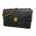 Chanel Black Leather Shoulder Bag